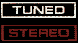 TUNED / STEREO Anzeige